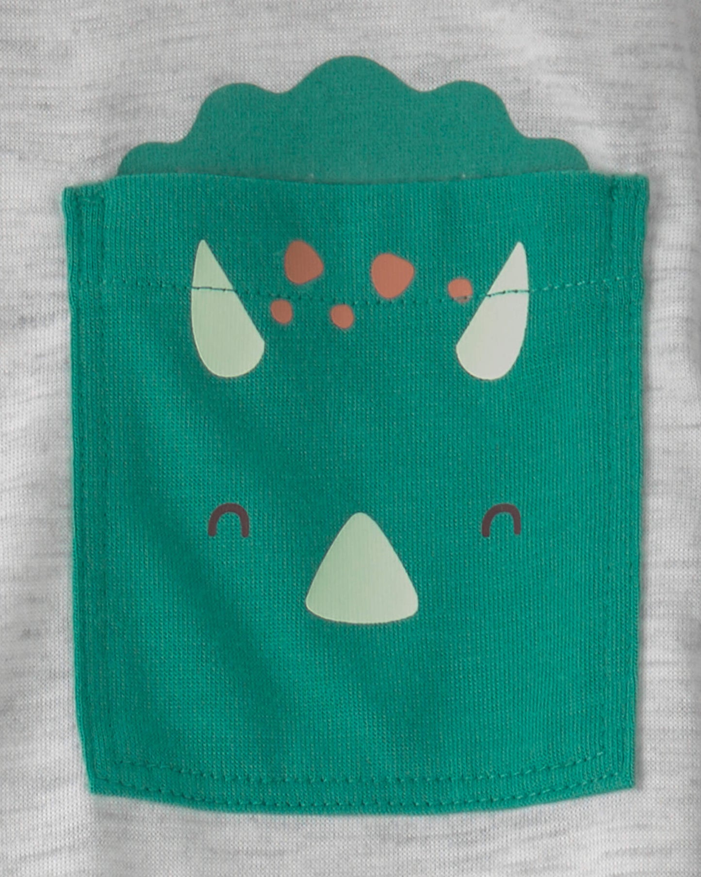 Toddler Boy Dinosaur Loose Fit 2-Piece Pajama Set - Green/Grey