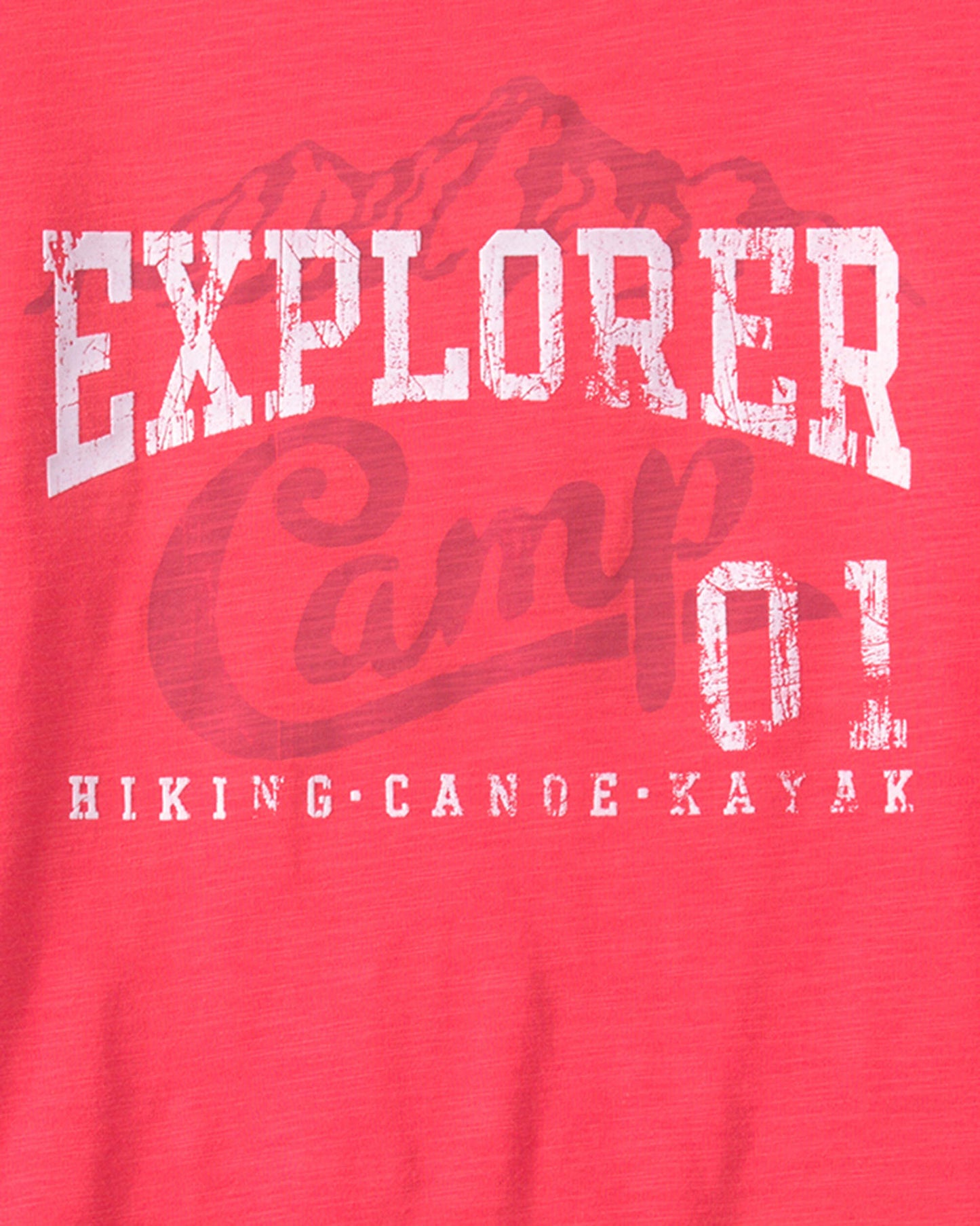 Boys 'Explorer Camp' Graphic Tee - Coral