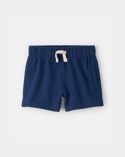 Baby Boy French Terry Shorts - Navy Blue