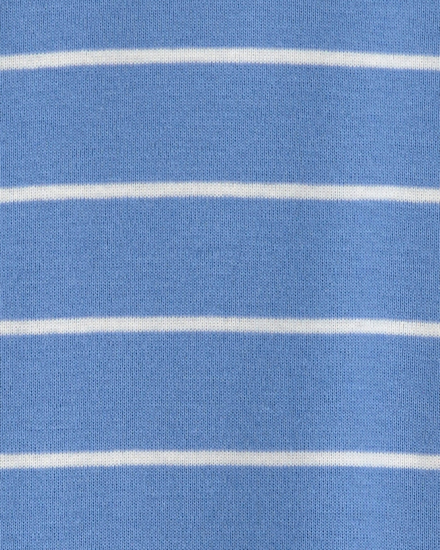 Toddler Boy Construction Striped 100% Cotton Snug Fit 1-Piece Pajama - Blue