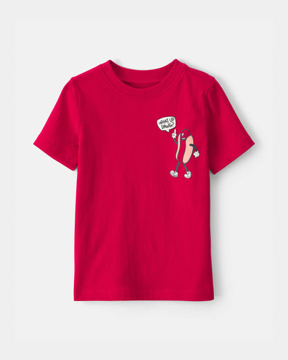 Toddler Boy Hot Dog Graphic Tee - Red