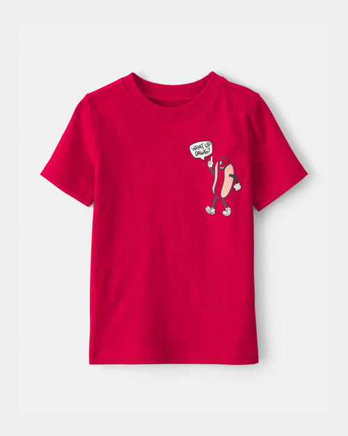 Toddler Boy Hot Dog Graphic Tee - Red