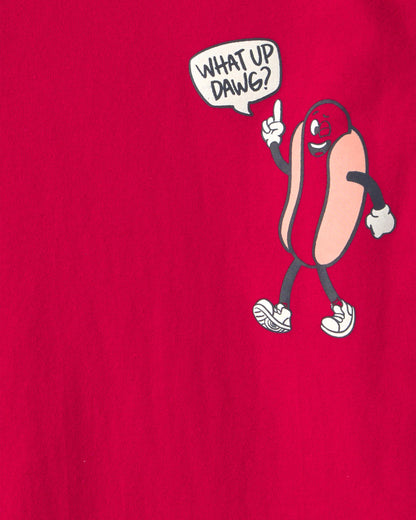 Toddler Boy Hot Dog Graphic Tee - Red