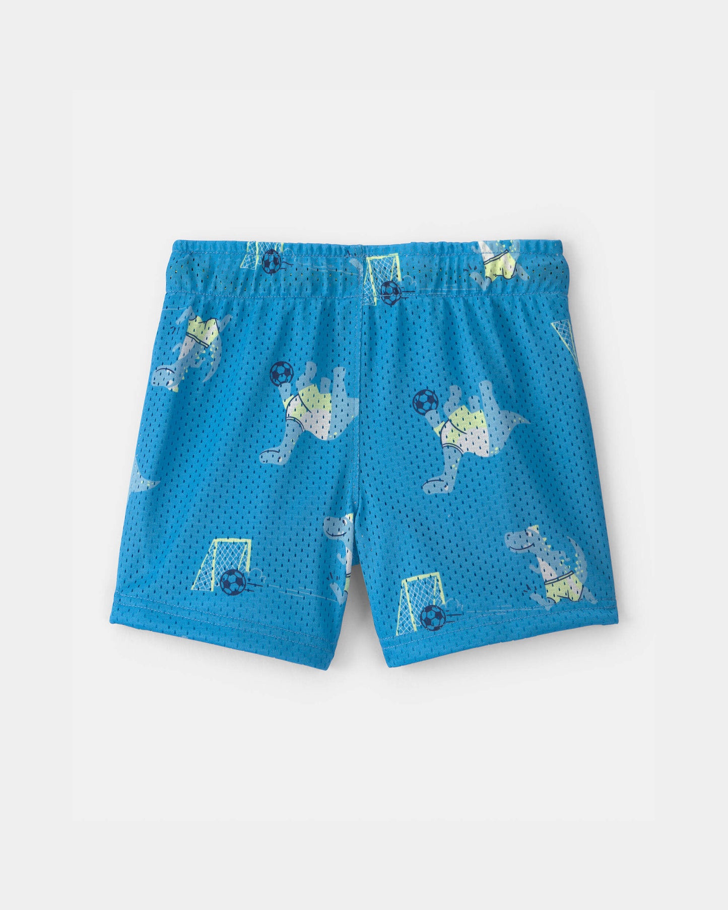 Toddler Boy Dinosaur Soccer Mesh Shorts - Blue
