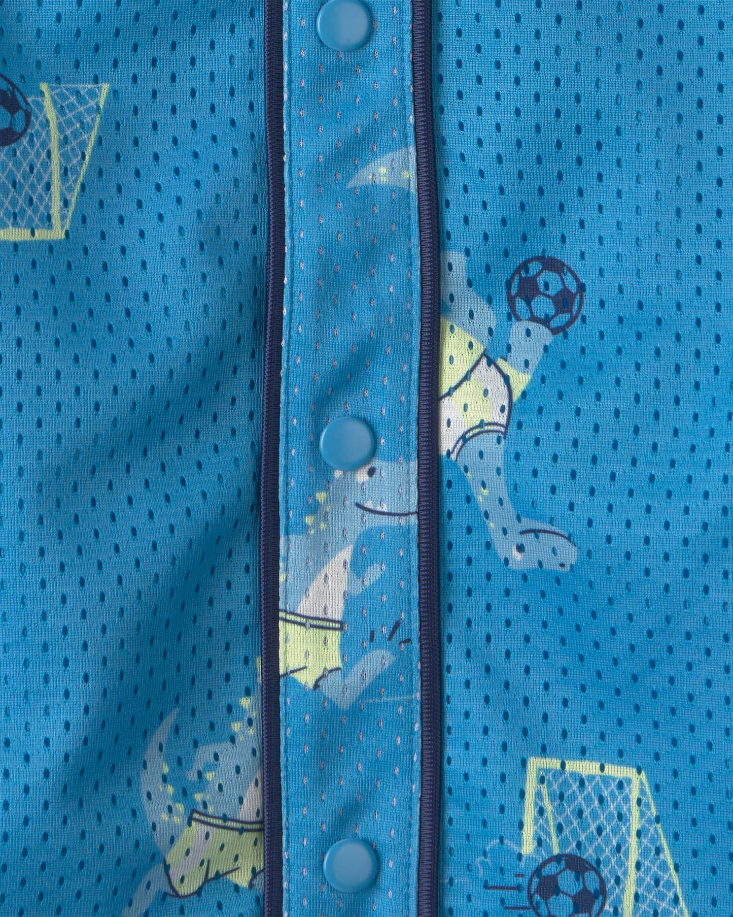 Toddler Boy Dinosaur Soccer Mesh Jersey - Blue
