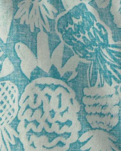 Toddler Boy Pineapple Linen Shorts - Blue