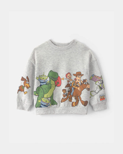 Toddler Boy Pixar© Toy Story French Terry Long-Sleeve Pullover Sweatshirt - Grey