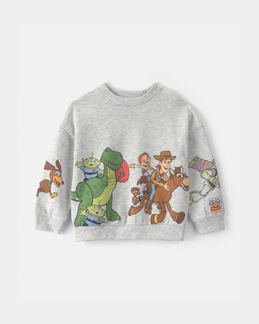 Toddler Boy Pixar© Toy Story French Terry Long-Sleeve Pullover Sweatshirt - Grey