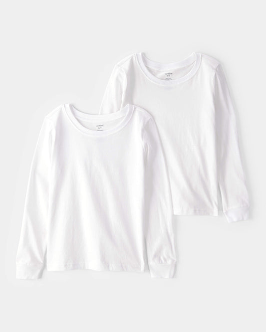 Boys 2-Pack Cotton Undershirts - White