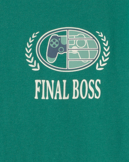 Boys 'Final Boss' Gaming Graphic Tee - Green