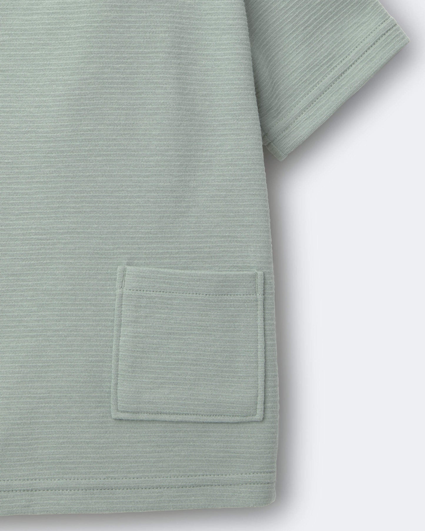 Toddler Boy Henley Tee with Pocket - Sage