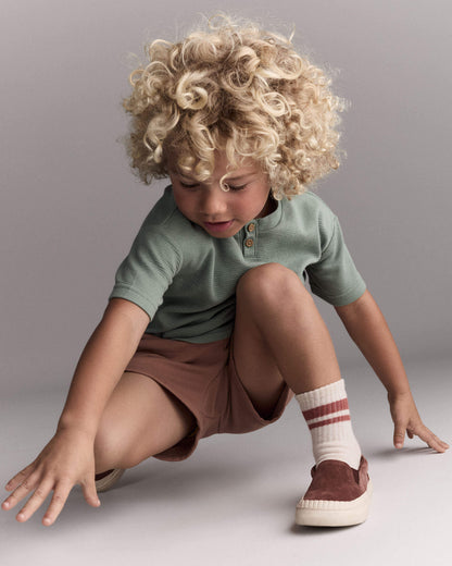 Toddler Boy Henley Tee with Pocket - Sage