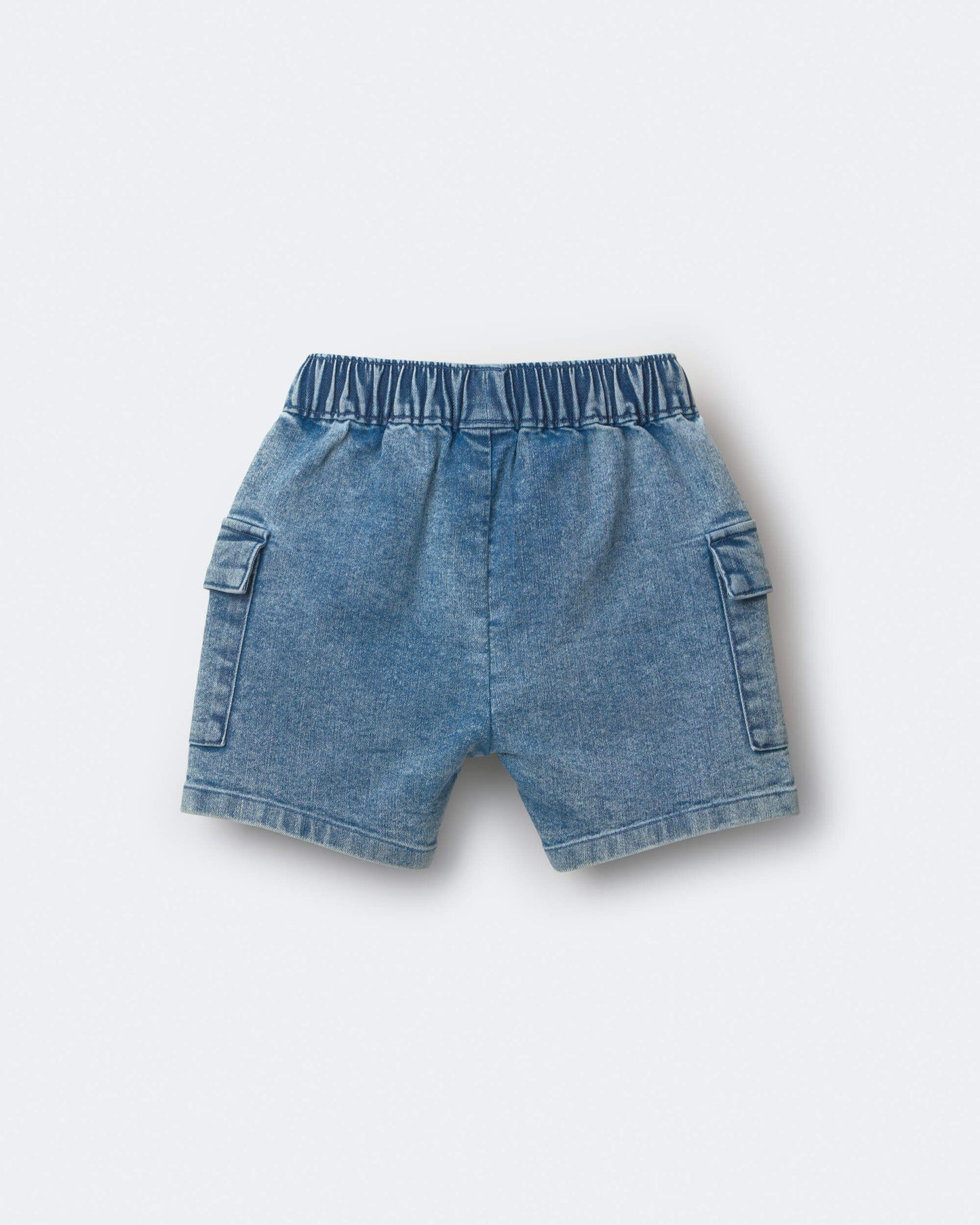 Toddler Boy Cargo Shorts in Denim