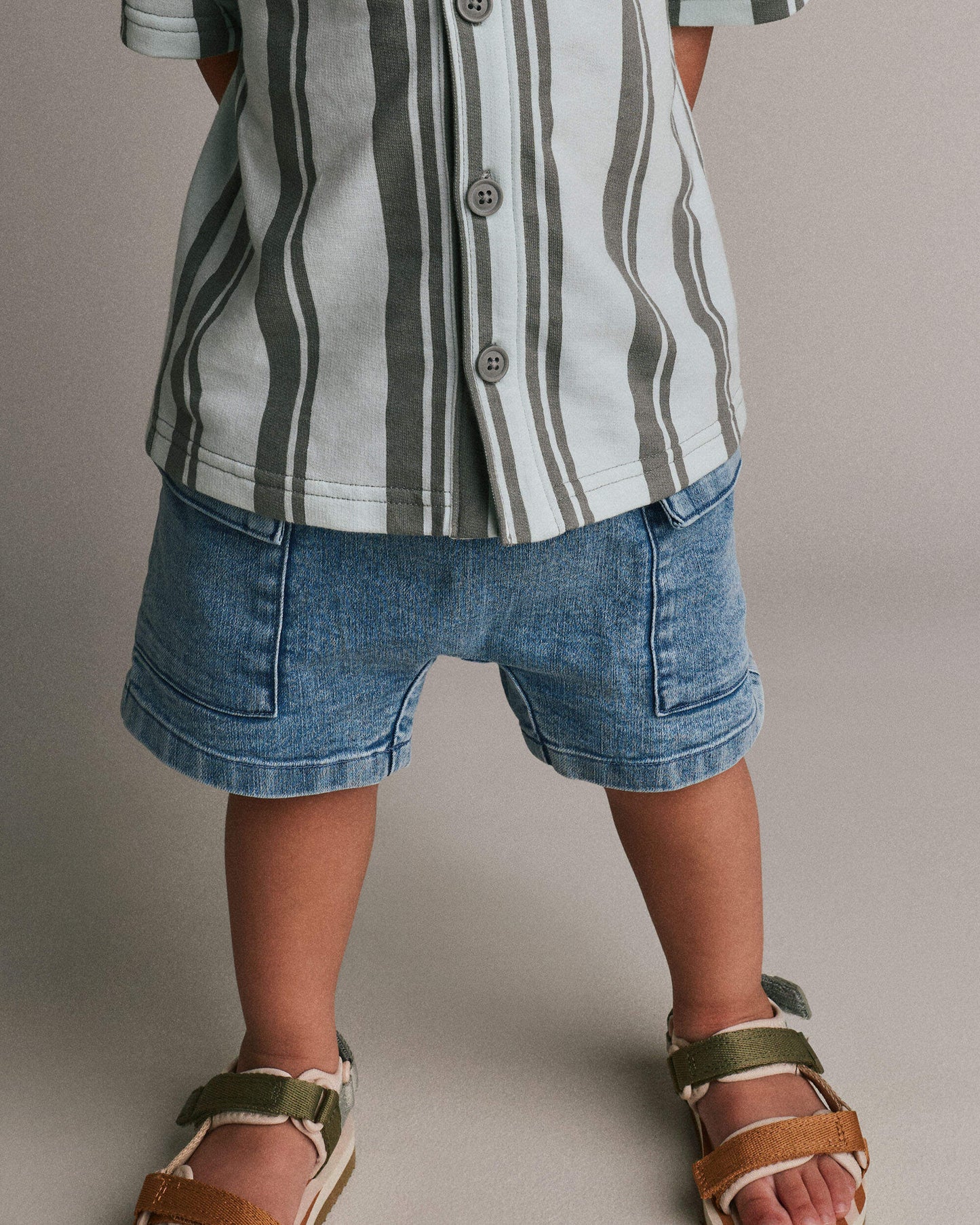 Toddler Boy Cargo Shorts in Denim