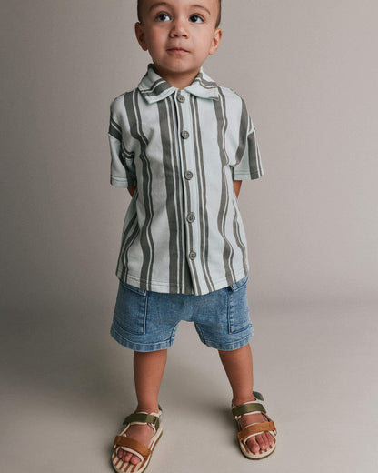 Toddler Boy Cargo Shorts in Denim