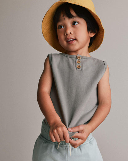 Toddler Boy Henley Tank - Grey