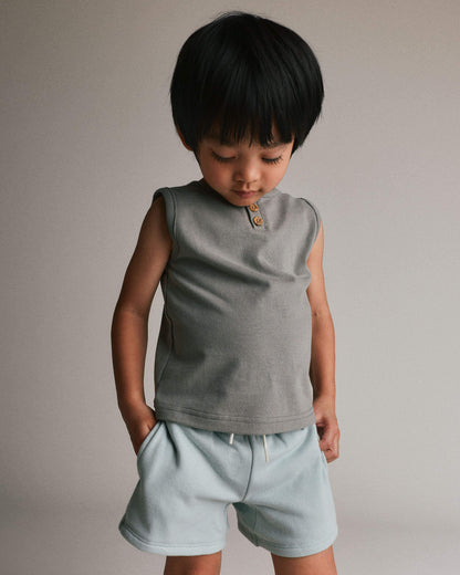 Toddler Boy Henley Tank - Grey