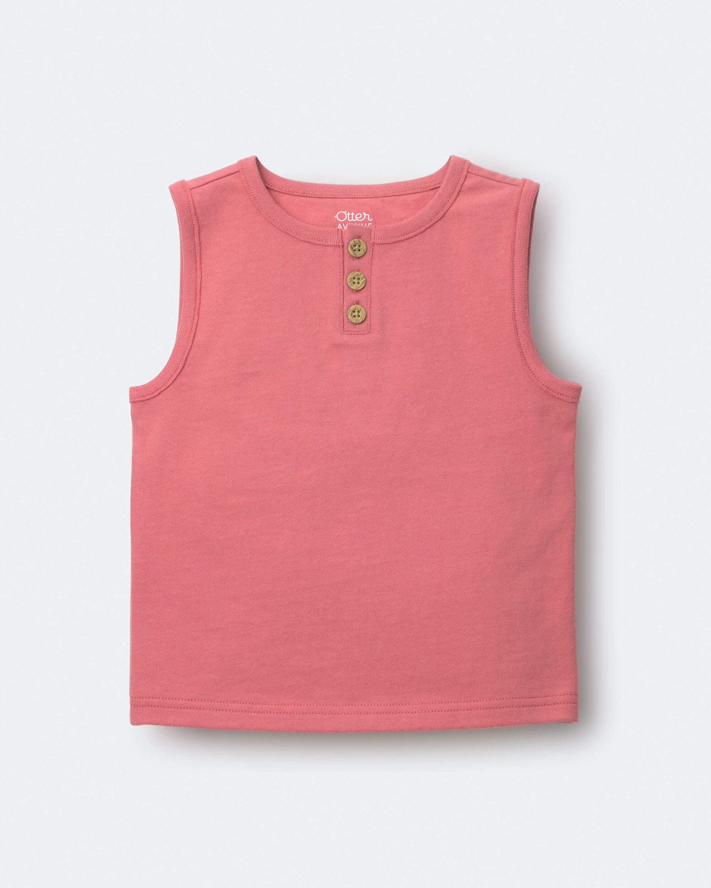 Toddler Boy Henley Tank - Rose