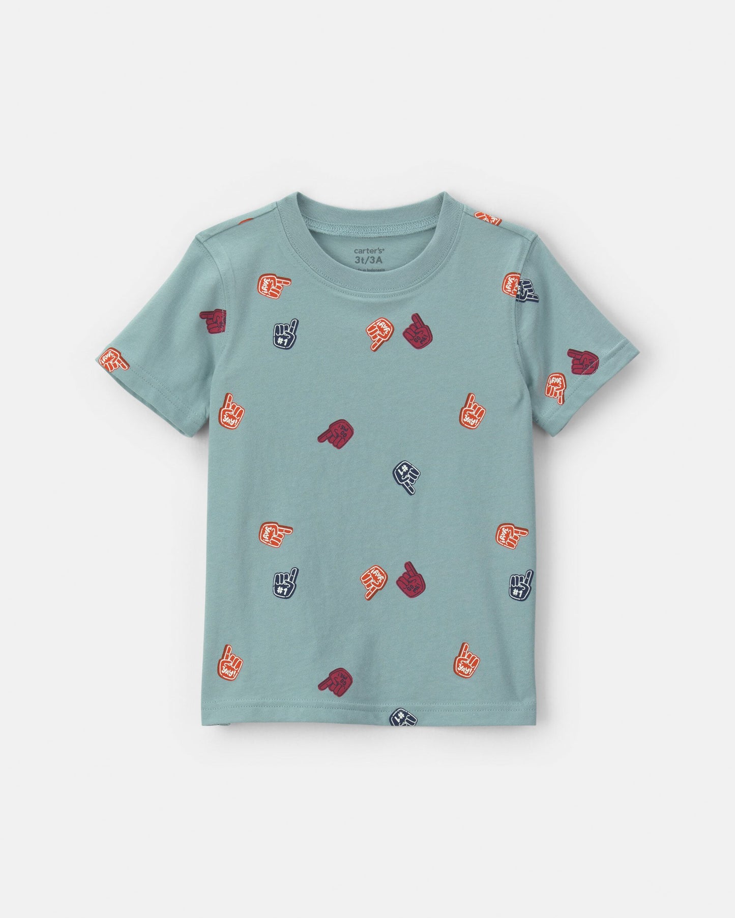 Toddler Boy Foam Finger Tee - Blue