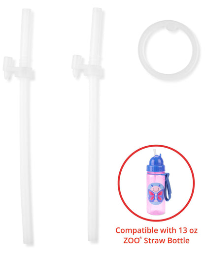 Zoo Straw Bottle (13 oz) Extra Straws - 2-Pack